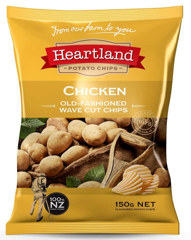HEARTLAND CHICKEN - WAVE CUT 150G 1X12