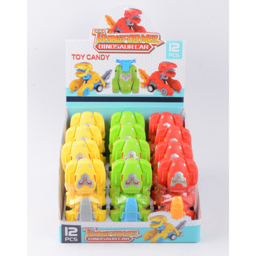 CANDY TOY DINOSAUR TRANSFORMER CAR 1X12 (TM37333)