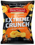 HEARTLAND EXTREME CRUCH SWEET CHILLI - KETTLE WAVES 150G 1X12