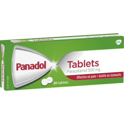 PANADOL 500MG TABLETS 1X20