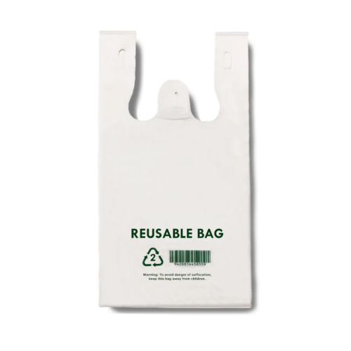 REUSABLE BAG 500PC (WHITE) LARGE  180 X 550MM