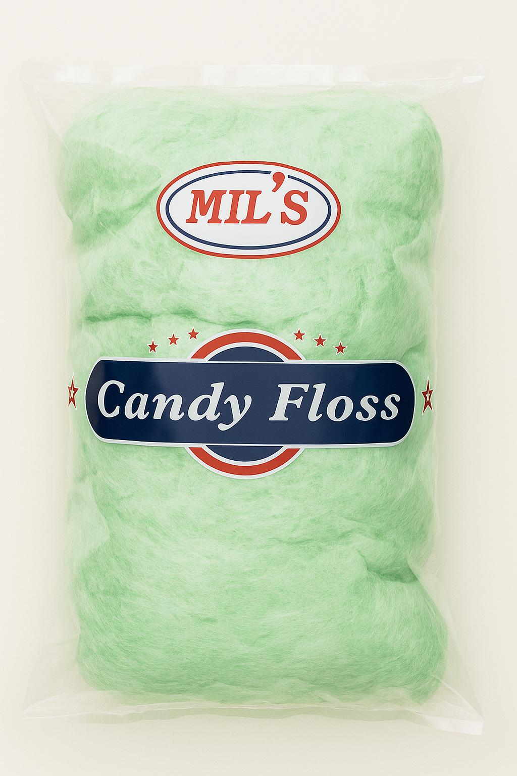 CANDY FLOSS GREEN APPLE 100G 1X36