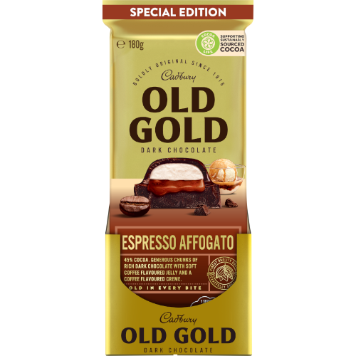 CADBURY BLOCK OLD GOLD ESPRESSO AFFOGATO 180G 1X15