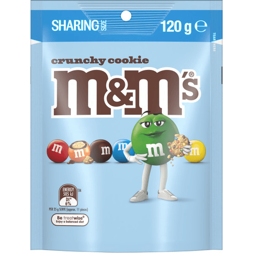 MARS M&M LARGE BAG CRUNCHY COOKIE 120G