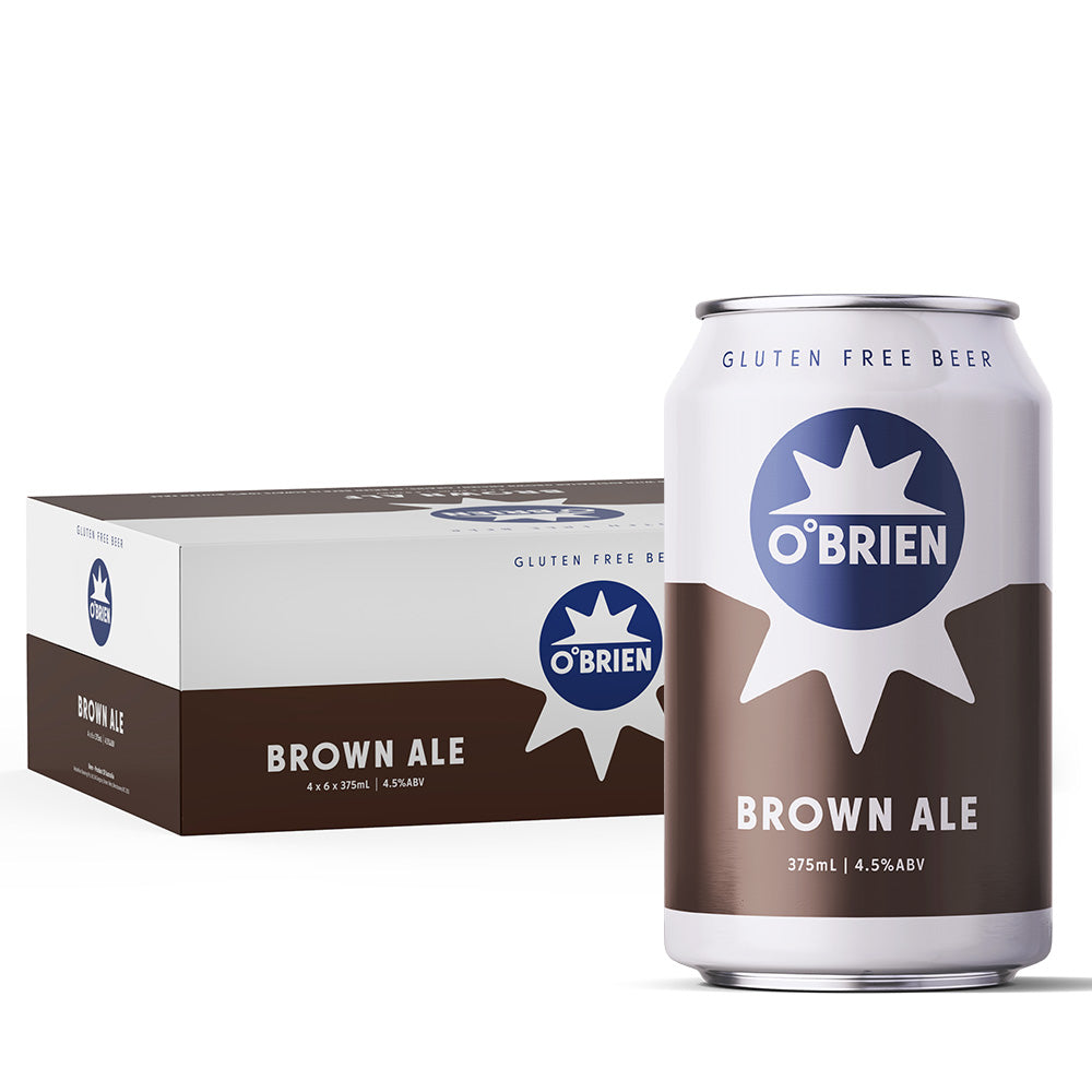 OBRIEN Brown Ale – 24 x 375ml Cans, 4.5% ABV, - GG26MAYAKL