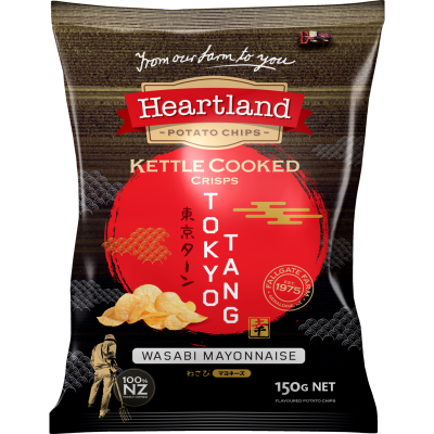 HEARTLAND WASABI MAYONNAISE - KETTLE COOKED 150G 1X12