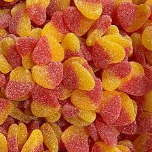 SOUR PEACH HEARTS STARCH JELLY CANDY 1X1KG