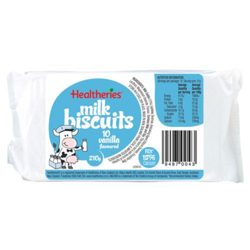 HEALTHERIES MILK BISCUIT VANILLA 210G