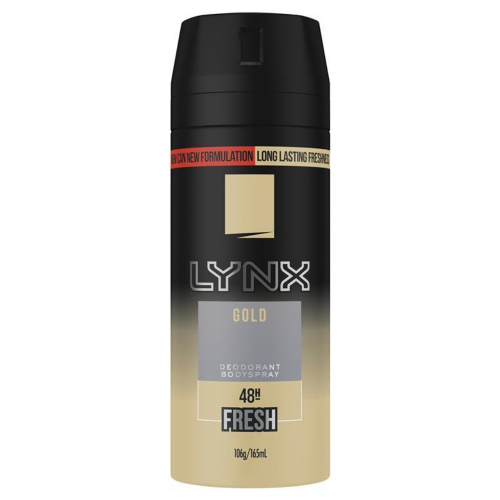 LYNX DEO SPRAY GOLD 165ML 1X6
