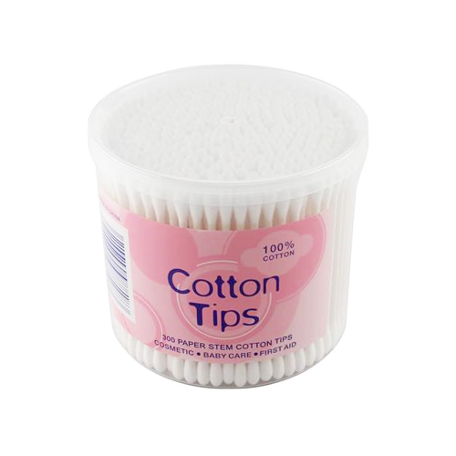 COTTON TIPS PAPER STICK 300PCS 1X12