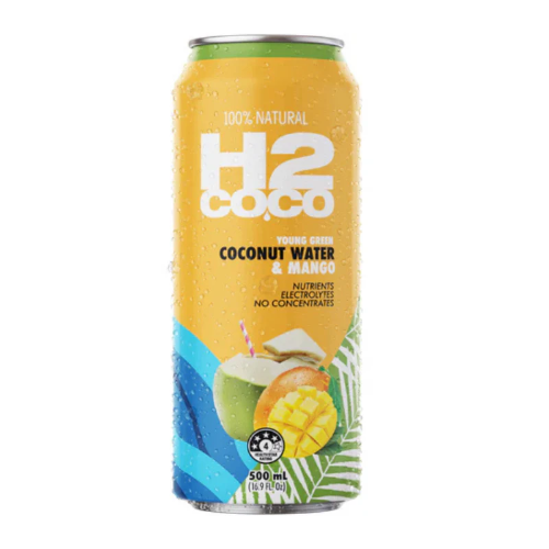 H2 COCO PURE COCONUT & MANGO WATER 500ML CAN - GG26MAYAKL