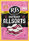 RJ'S BAG RASPBERRY ALLSORTS BAGS 220G
