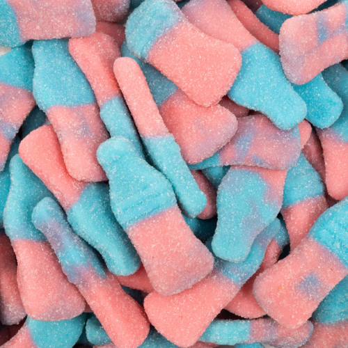SOUR PINK & BLUE BOTTLES STARCH JELLY CANDY 1X1KG