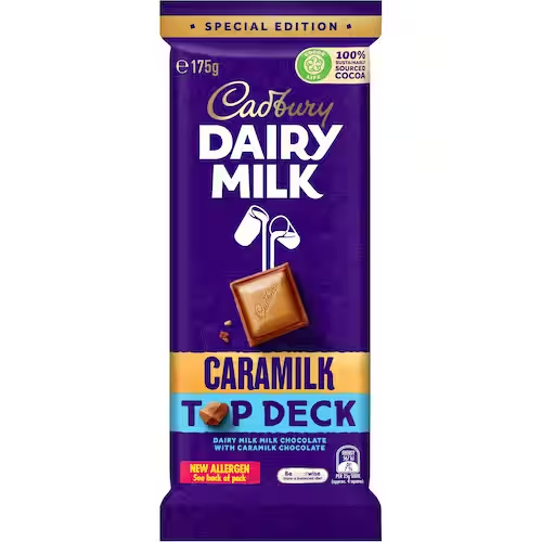 CADBURY BLOCK CARAMILK TOPDECK 175G 1X15
