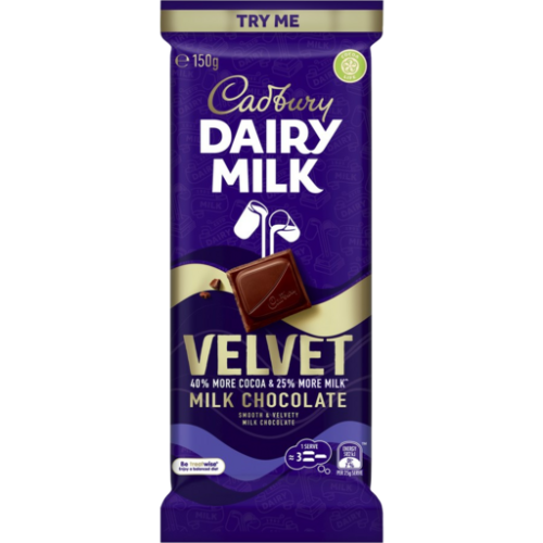 CADBURY BLOCK VELVET 150G 1X20