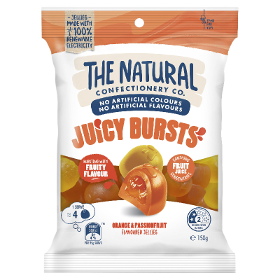 TNCC ORANGE & PASSIONFRUIT JUICY BURSTS 150G