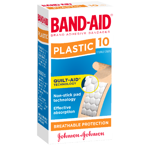 JOHNSON'S BAND-AID PLASTIC 1X10