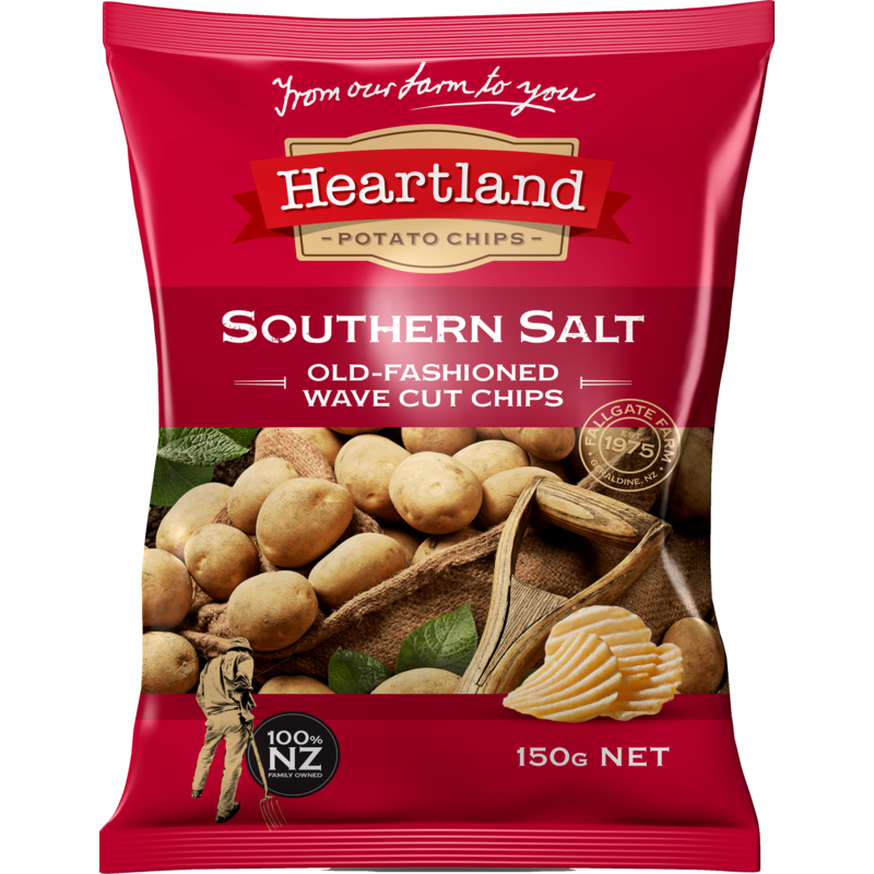 HEARTLAND SALT AND VINEGAR - WAVE CUT 150G 1X12