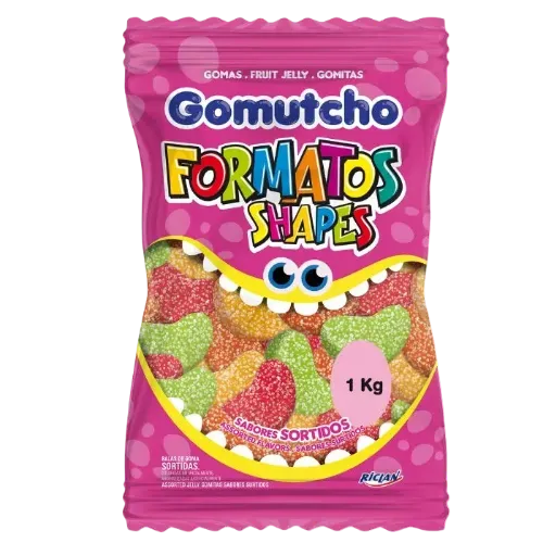 RICLAN JELLY GOMUTCHO FRUIT SLICES ASSORTED 1KG