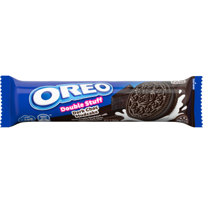 CADBURY OREO COOKIES DARK CHOC MUDCAKE DOUBLE STUFF 136G