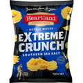 HEARTLAND EXTREME CRUNCH SOUTHERN SALT- KETTLE WAVES 150G 1X12