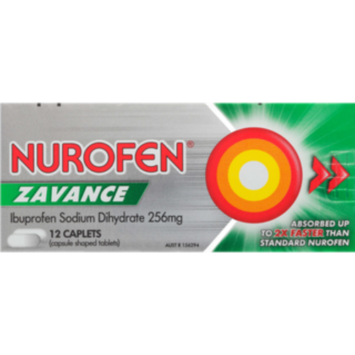 NUROFEN ZAVANCE 256MG CAPLETS 1X12