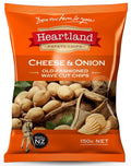 HEARTLAND CHEESE & ONION - WAVE CUT 150G 1X12