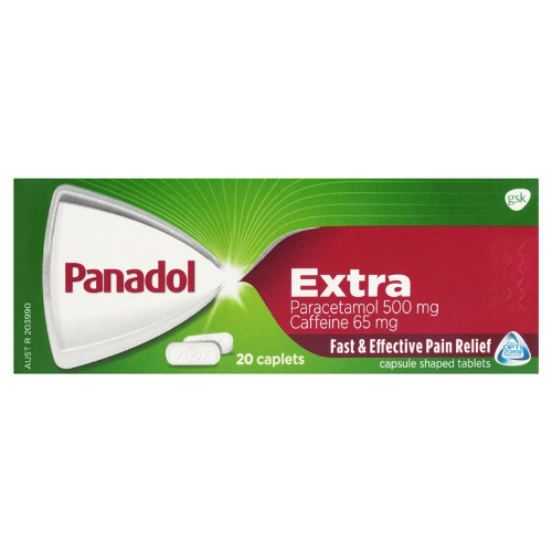 PANADOL EXTRA 500MG CAPLETS 1X20