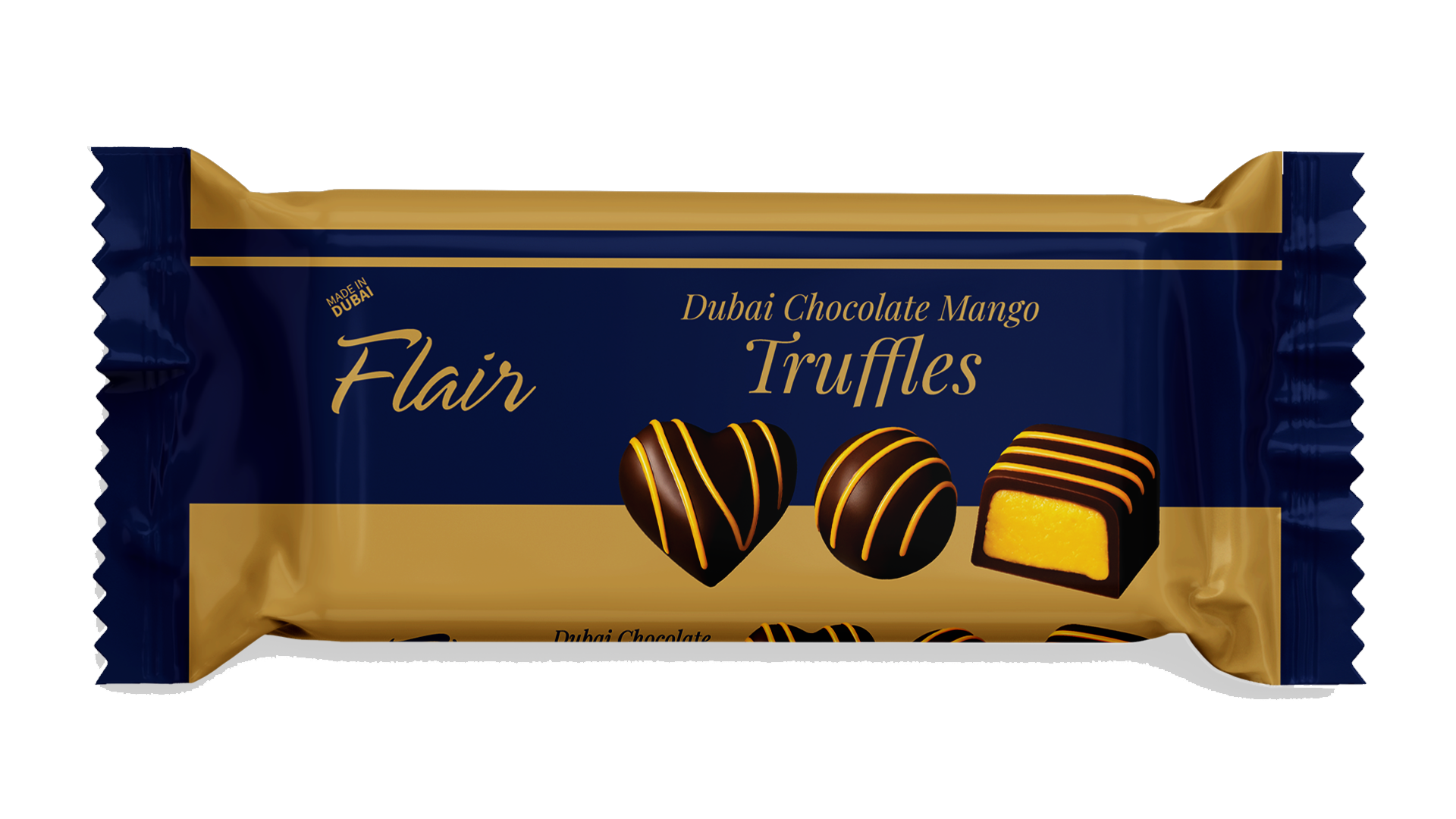 FLAIR DUBAI CHOCOLATE MANGO TRUFFLES 45G 1X12
