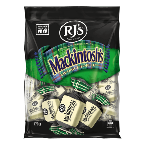 RJ'S BAG MACKINTOSH LICORICE 170G